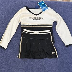 Purdue Toddler Cheerleader Two Piece Outfit